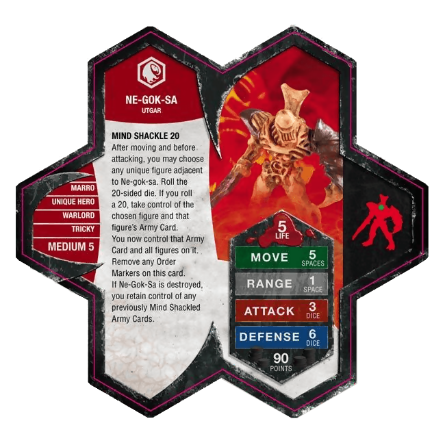 Ne-Gok-Sa Prepainted Miniature's Army Card From Heroscape Master Set: Rise of the Valkyrie on Wargame Trader