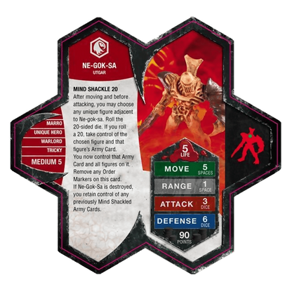 Ne-Gok-Sa Prepainted Miniature's Army Card From Heroscape Master Set: Rise of the Valkyrie on Wargame Trader
