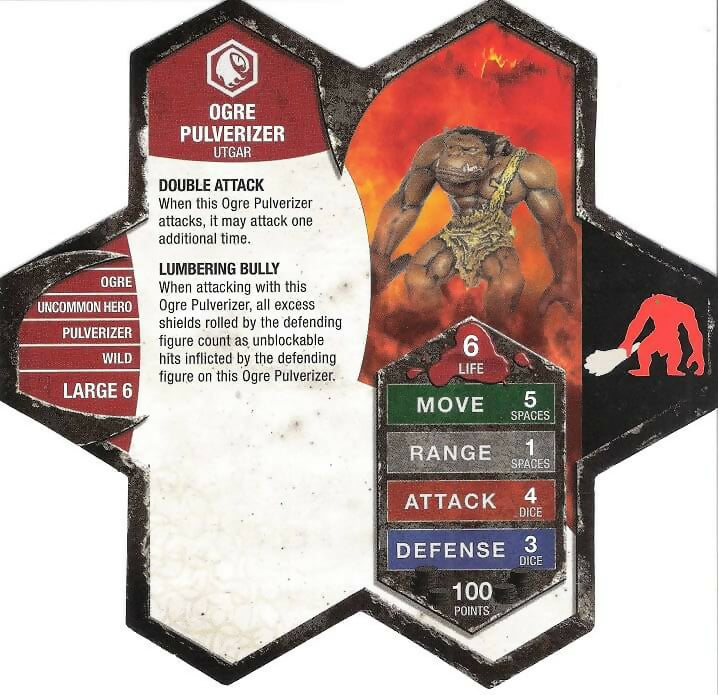 Ogre Pulverizer Prepainted Heroscape Miniature Army Card