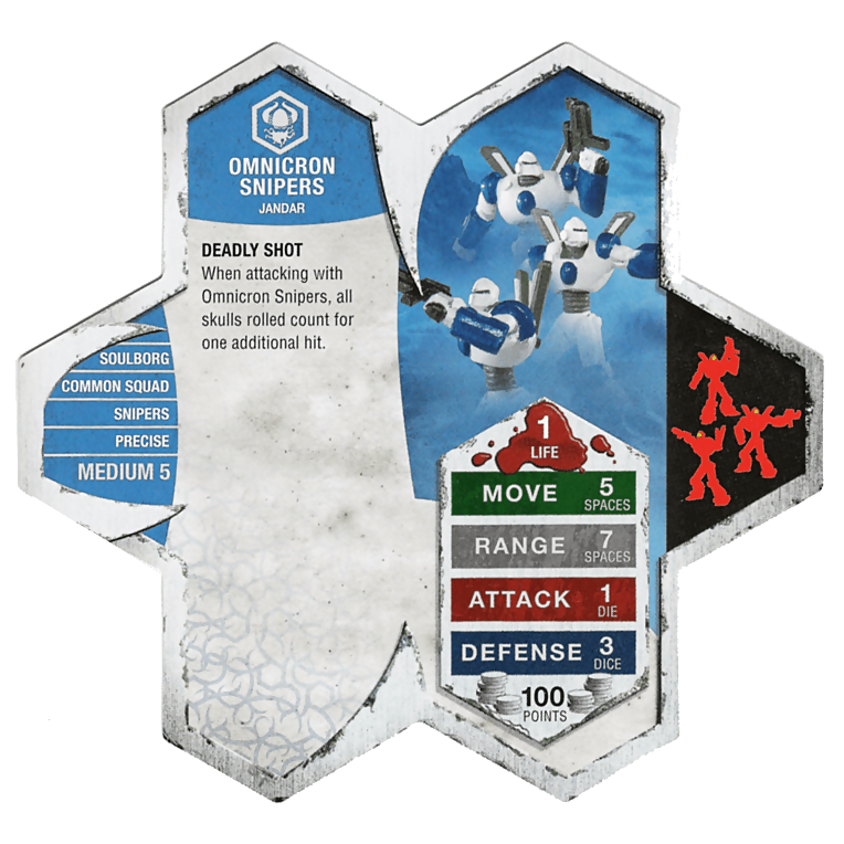 Omnicron Snipers Army Card From Heroscape Expansion Set: Mallidon's Prophecy (Wave 1) on Wargame Trader