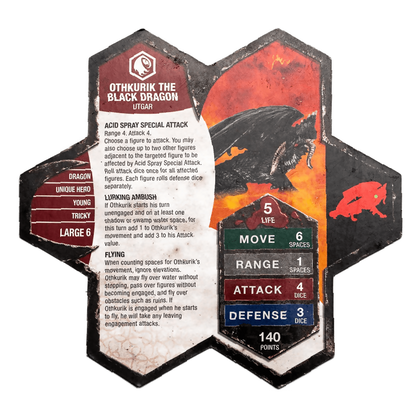 Othkurik The Black Dragon Army Card From Heroscape Master Set: Battle for the Underdark on Wargame Trader
