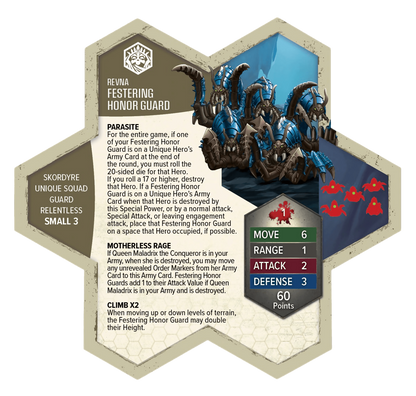 Festering Honor Guard Prepainted Miniatures' Army Card From Heroscape Rising Tide On Wargame Trader