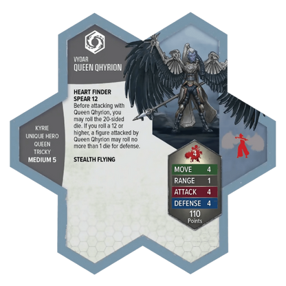 Queen Qhyrion Army Card From Revna's Rebuke on Wargame Trader