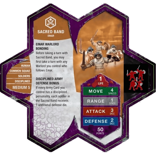 Sacred Band prepainted heroscape miniatures on Wargame Trader