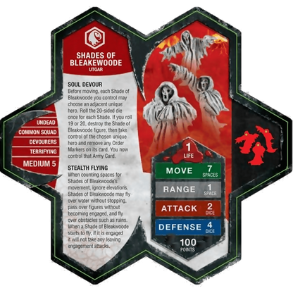 Shades of Bleakewoode Prepainted Army Card From Heroscape Expansion Set: Dawn Of Darkness (Wave 6) on Wargame Trader