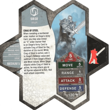 Siege Prepainted Heroscape Miniature Army Card
