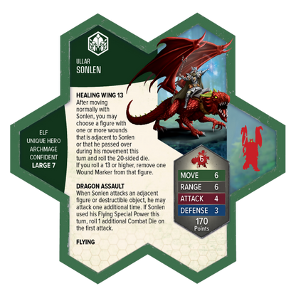 Sonlen Custom Painted Miniature's Army Card From Heroscape Rising Tide On Wargame Trader