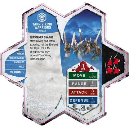 Tarn Viking Warriors Army Card From Heroscape Master Set: Rise of the Valkyrie on Wargame Trader