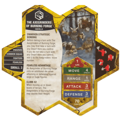 The Axegrinders of Burning Forge Prepainted Heroscape Miniatures Army Card