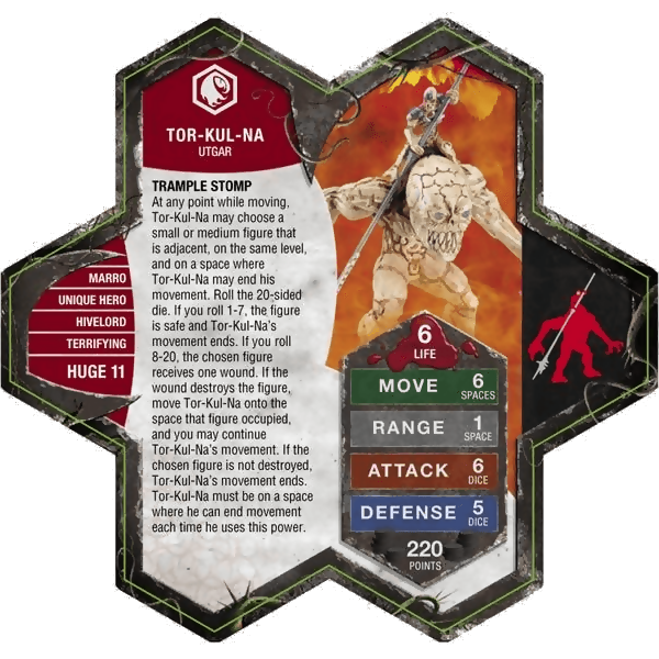 Tor Kul Na Prepainted Heroscape Miniature Army Card