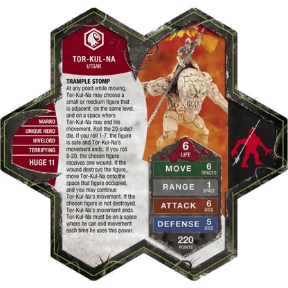 Tor Kul Na Prepainted Heroscape Miniature Army Card