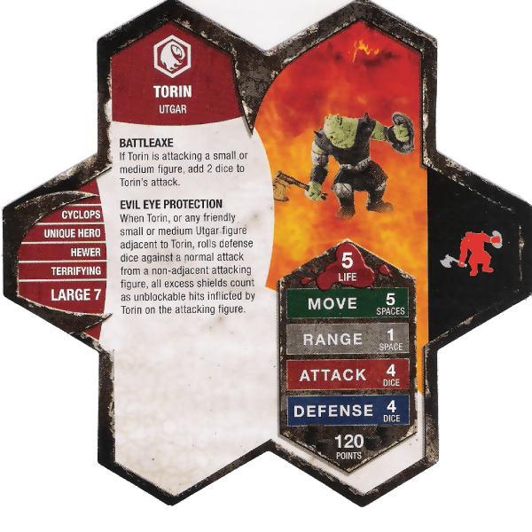 Torin Prepainted Heroscape Miniature Army Card