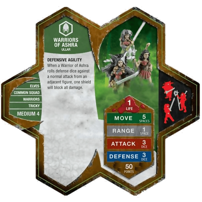 Warriors of Ashra Prepainted Miniatures' Army Card From Heroscape Expansion Set: Thora's Vengeance (Wave 5) on Wargame Trader