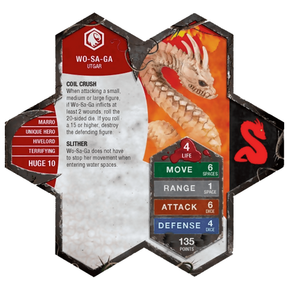 Wo Sa Ga Prepainted Heroscape Miniature Army Card