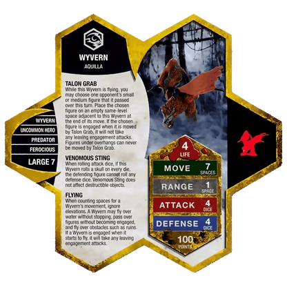 Wyvern Prepainted Heroscape Miniature Army Card