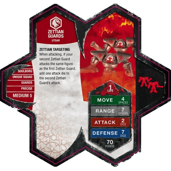 Zettian Guards Army Card From Heroscape Master Set: Rise of the Valkyrie on Wargame Trader