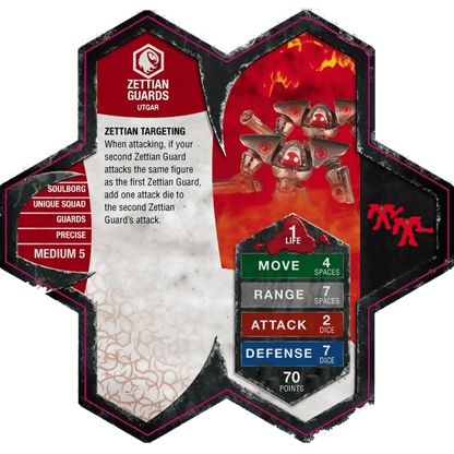 Zettian Guards Army Card From Heroscape Master Set: Rise of the Valkyrie on Wargame Trader