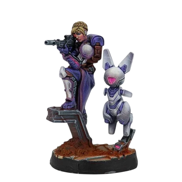 Infinity - Atalanta, Agema's NCO & Spotbot (Custom Painted) (Assembled)