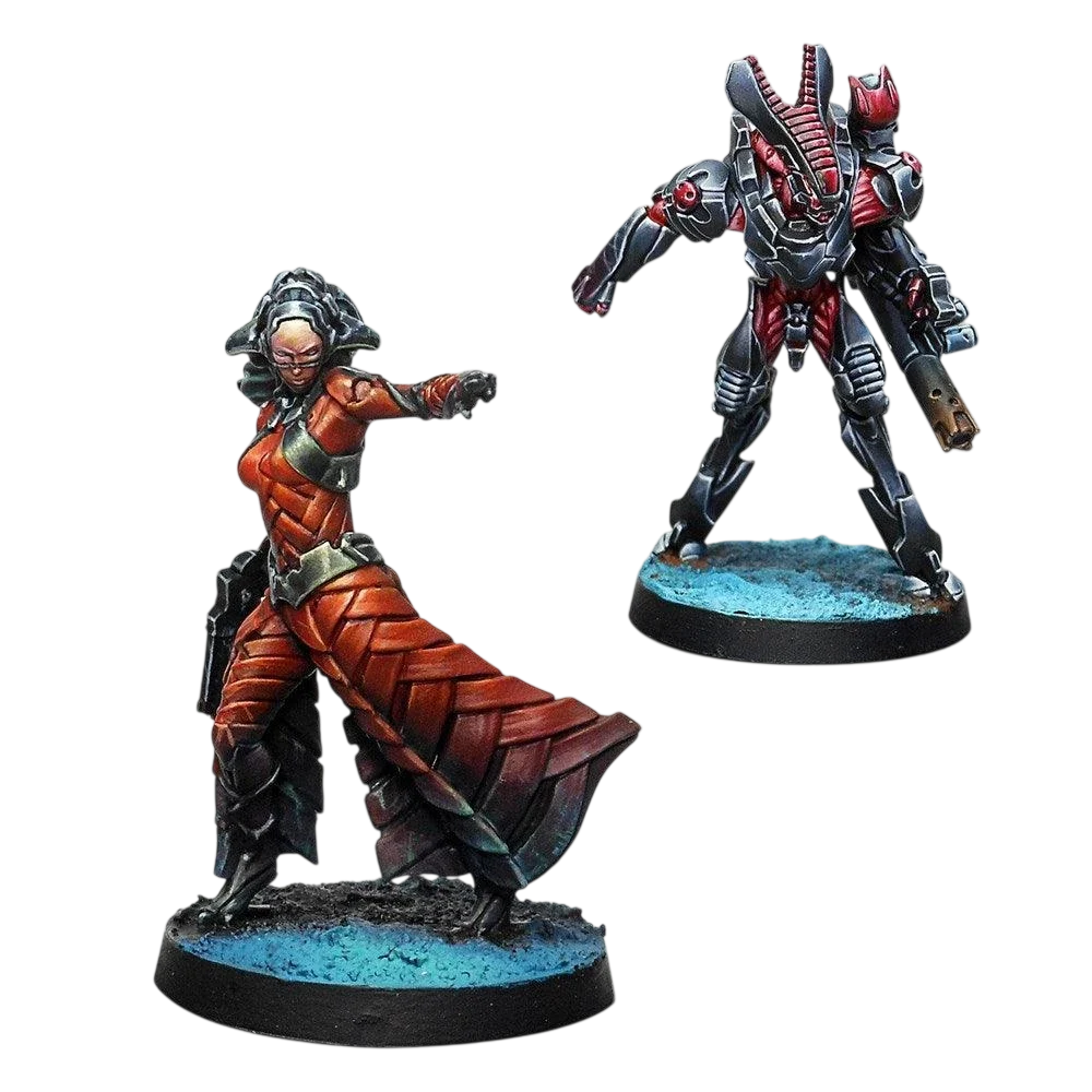 Infinity - Bit & KISS! (Hacker) Combined Army (Custom Painted) (Assembled)