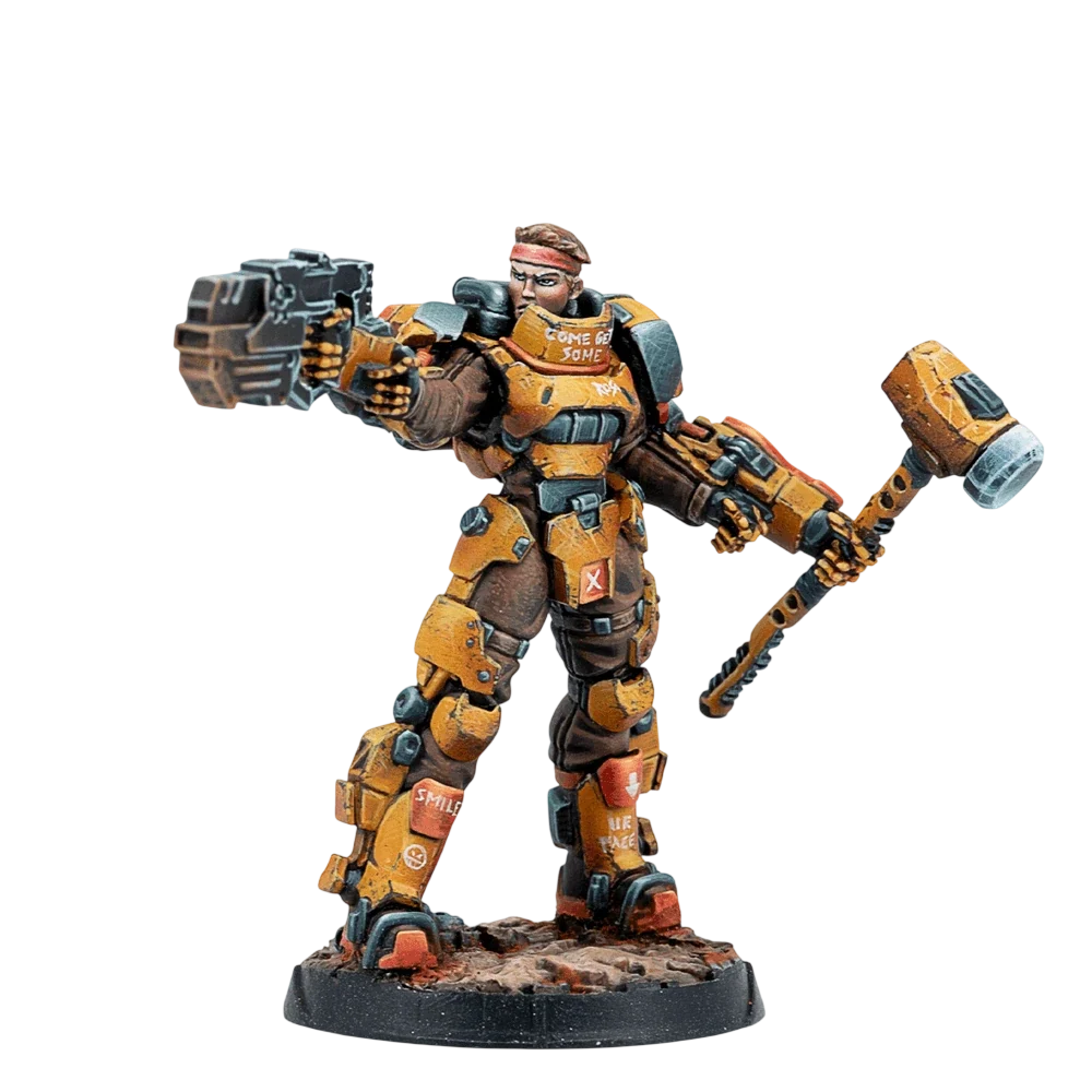 Infinity - Diggers; Armed Prospectors (Chain Rifle) (Unpainted) (Assembled)