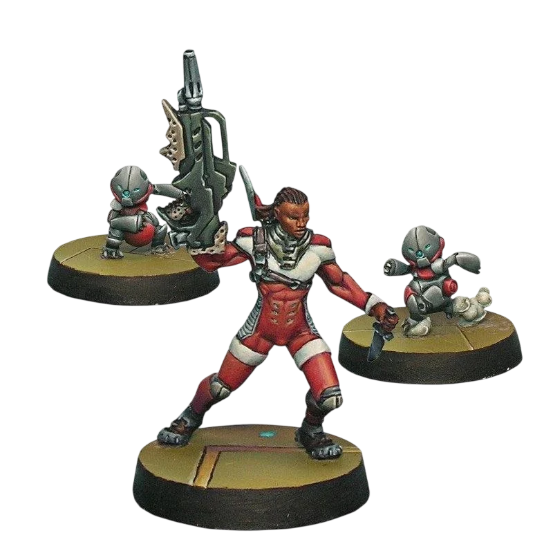 Infinity - Moran Maasai Hunter (Combi Rifle, CrazyKoalas) Nomads (Unpainted) (Assembled)