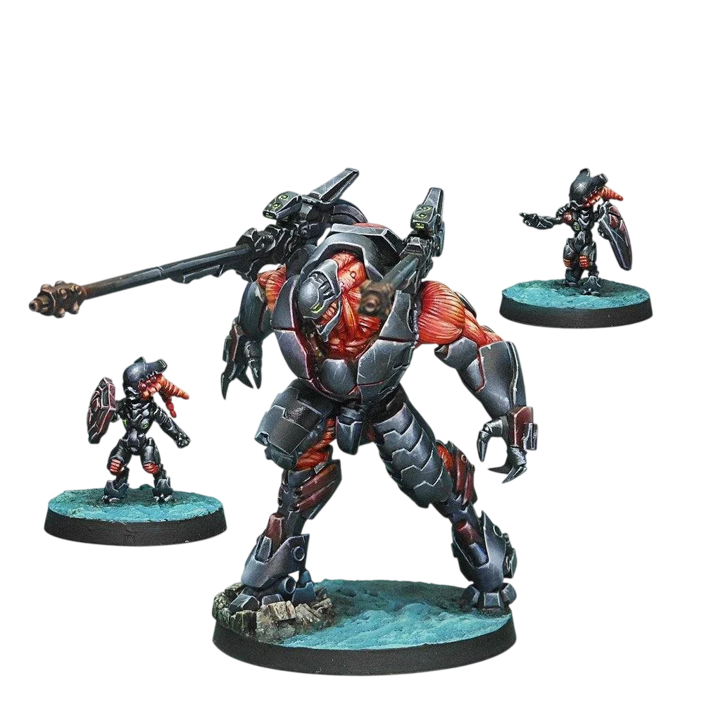 Infinity - Overdron Batroids Combined Army (Custom Painted) (Assembled)