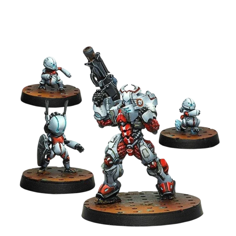 Infinity - Taskmaster, Bakunin SWAST Team Nomads (Unpainted) (Assembled)