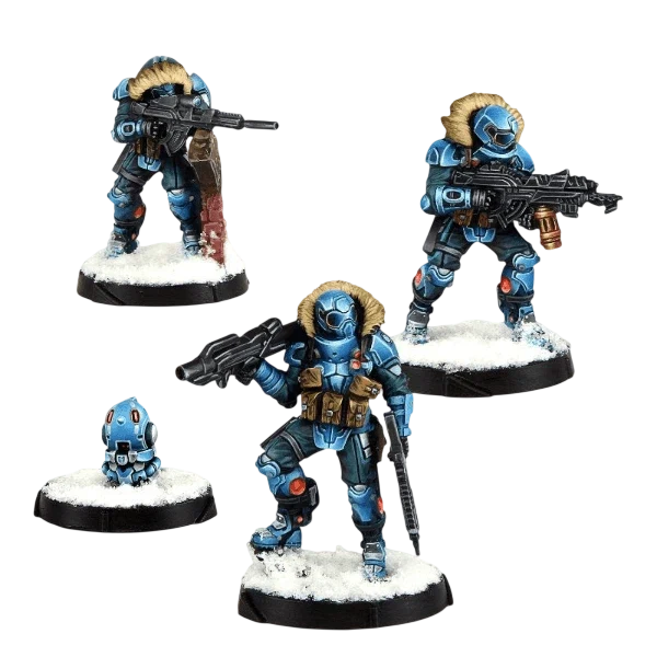 Infinity - Vargar Maximum Security Team. PanOceania (Unpainted) (Assembled)
