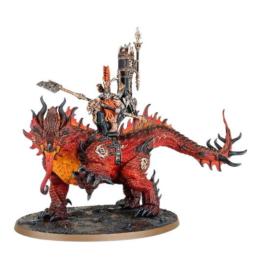 Bael-Grimnir on Flamespitter (Custom Painted) (Assembled) From Warhammer 40k Age of Sigmar