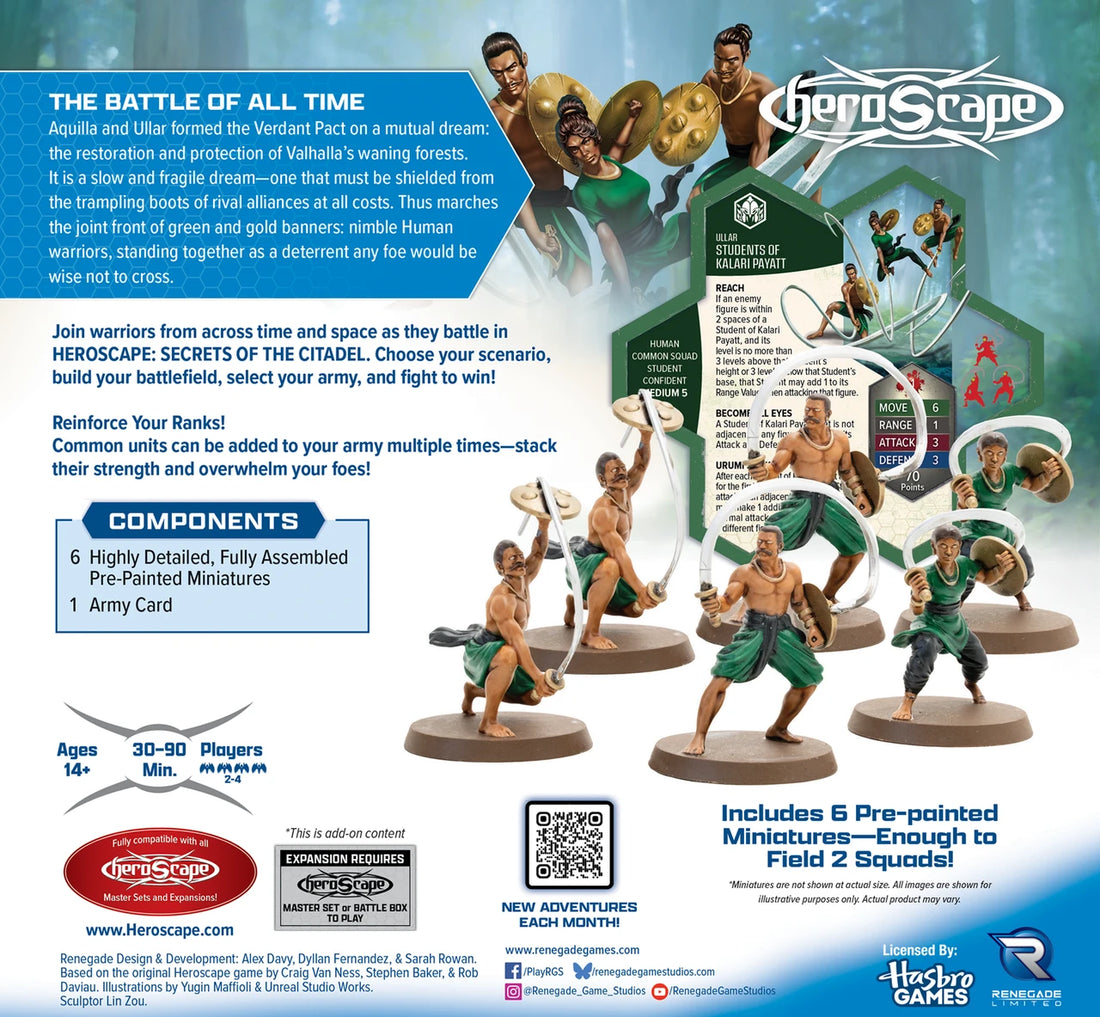Students of Kalari Payatt Army Expansion (Prepainted) (New in Box)