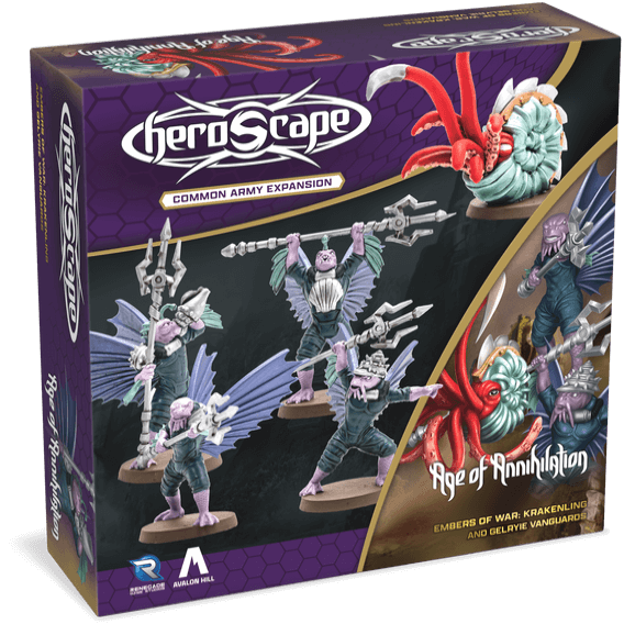 Krakenling & Gelryie Vanguards Army Expansion (Embers of War) (Unpainted) (New in Box) from Heroscape
