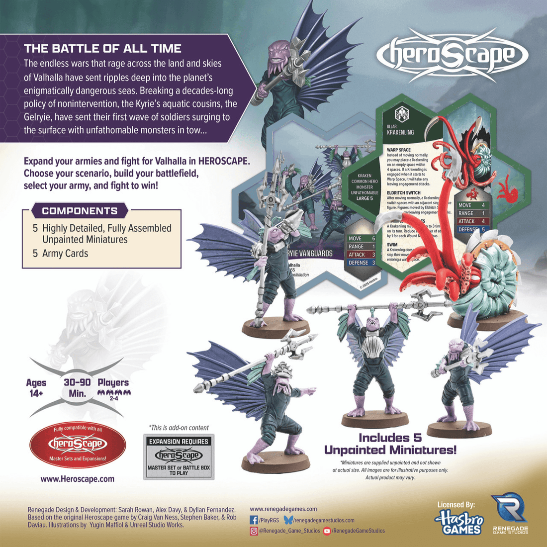 Krakenling & Gelryie Vanguards Army Expansion (Embers of War) (Unpainted) (New in Box)