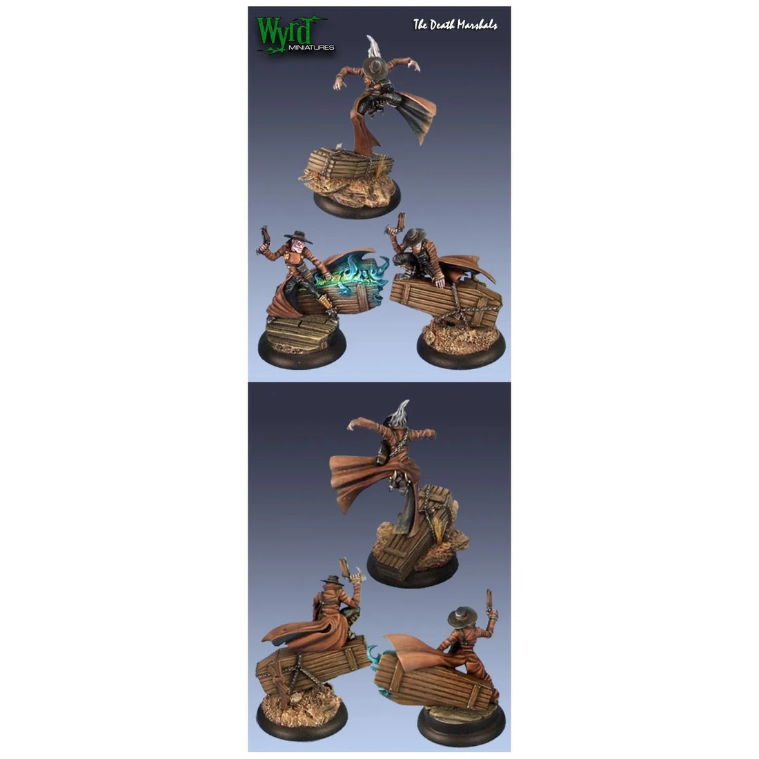 Malifaux Classics: Death Marshals (3 Pack) (Custom Painted) (Assembled)