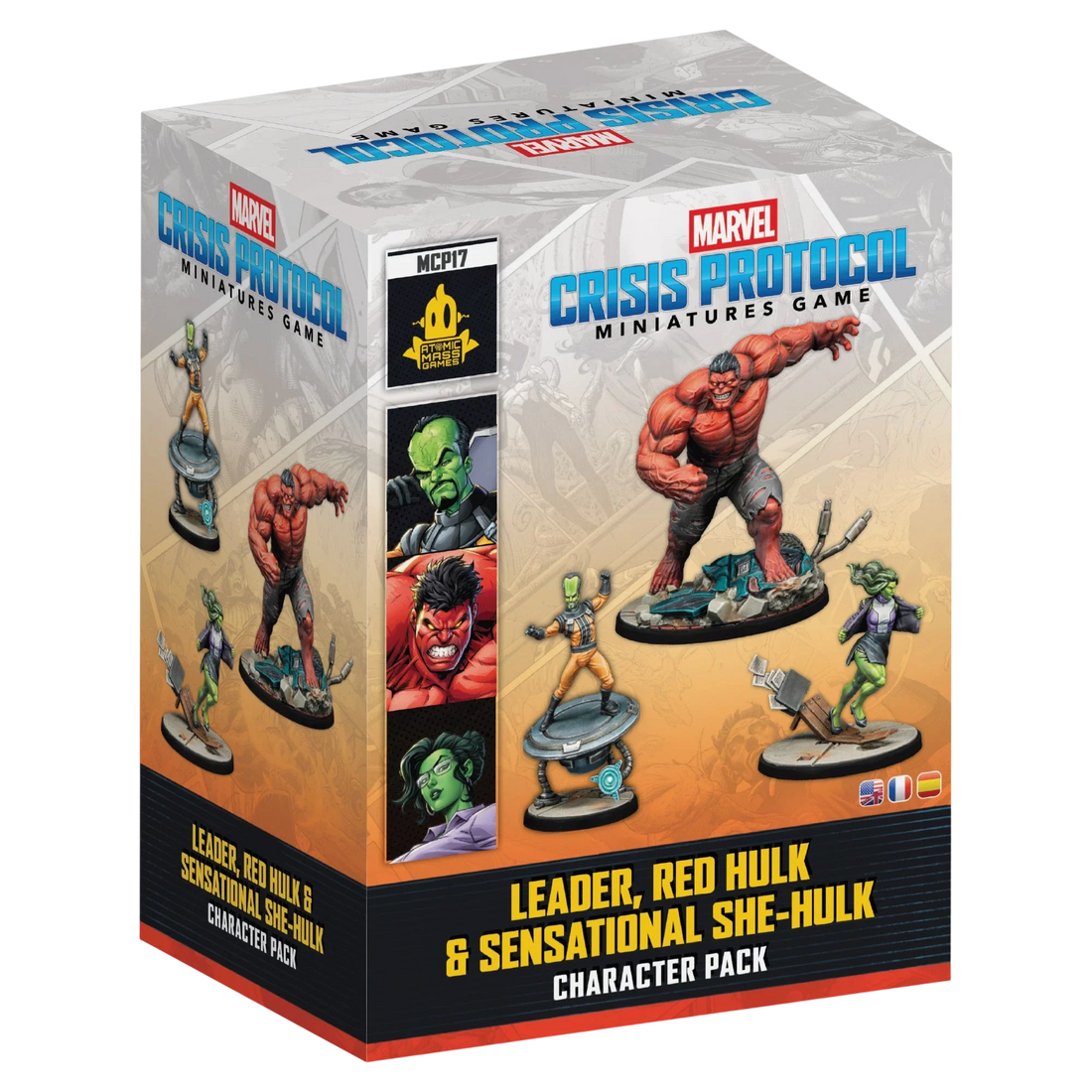 Leader, Red Hulk & Sensational She-Hulk (Custom Painted) (Assembled)