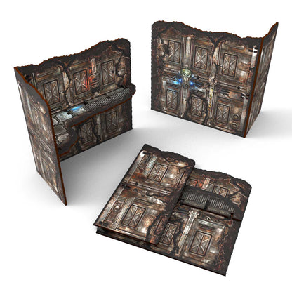 Green Stuff World Matched Play Pre-Painted Foldable Large L-shaped Ruin - Sci-fi