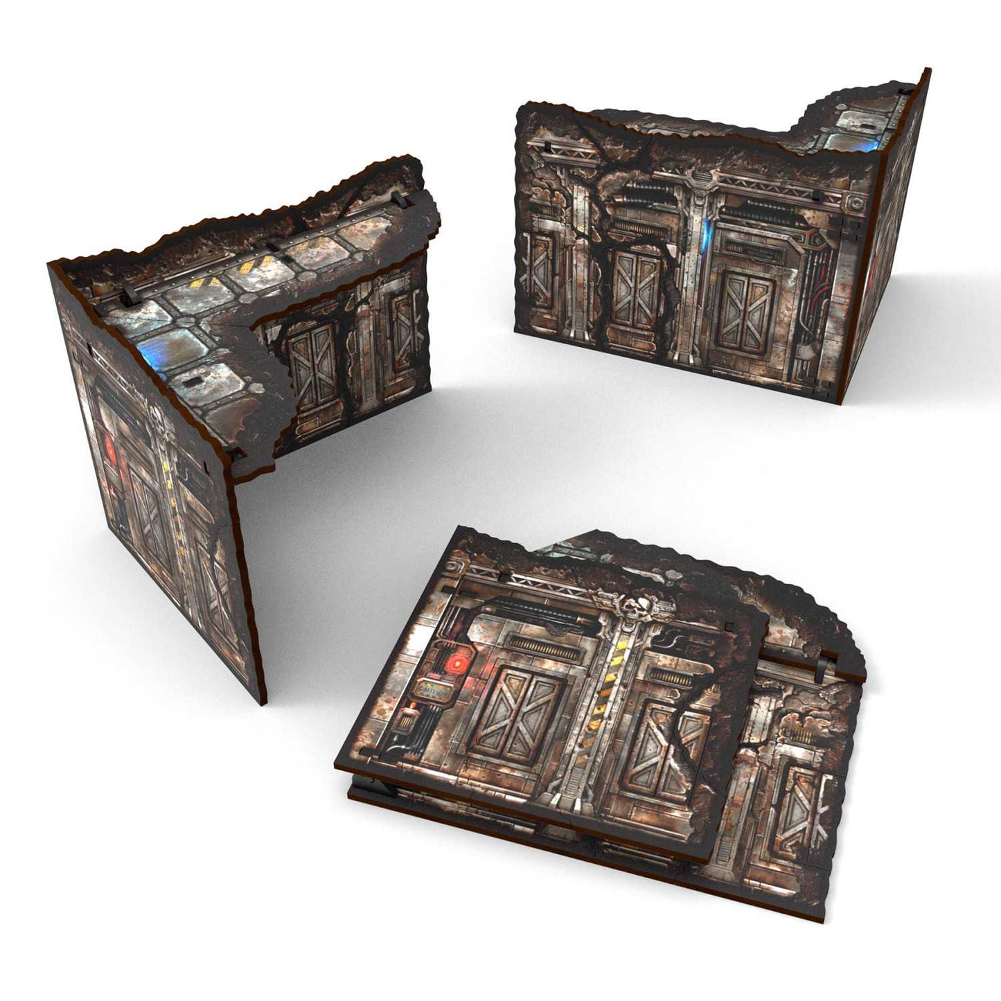 Green Stuff World Matched Play Pre-Painted Foldable Small L-shaped Ruin - Sci-fi