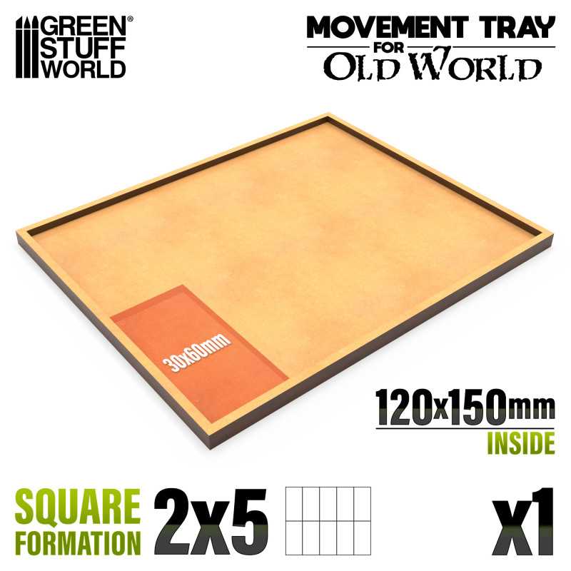 Green Stuff World for Models & Miniatures Rectangular MDF Movement Trays 120x150mm 12763 - Cobbco