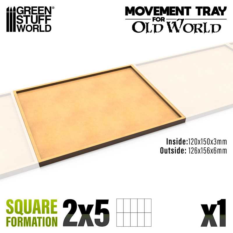 Green Stuff World for Models & Miniatures Rectangular MDF Movement Trays 120x150mm 12763 - Cobbco