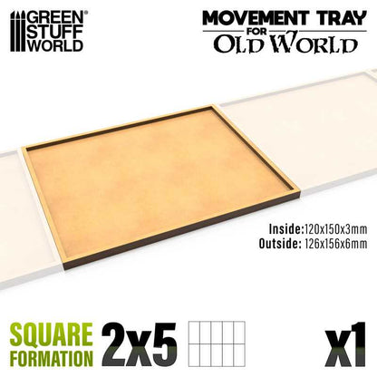 Green Stuff World for Models & Miniatures Rectangular MDF Movement Trays 120x150mm 12763 - Cobbco