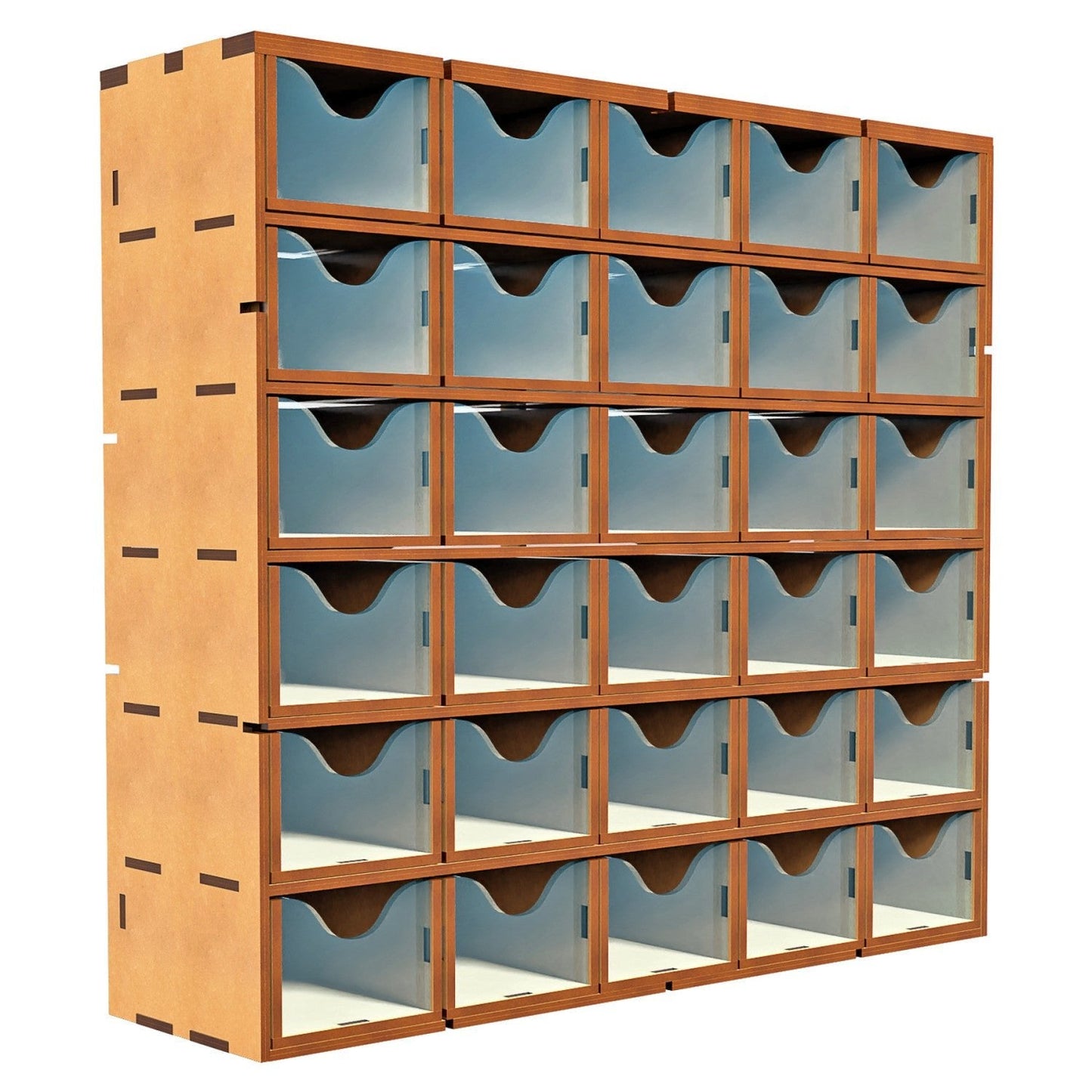 Green Stuff World MDF Vertical rack with 30 Drawers