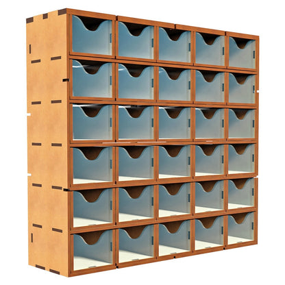 Green Stuff World MDF Vertical rack with 30 Drawers