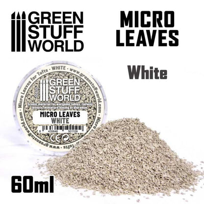 Green Stuff World for Models and Miniatures Micro Leaves - White 10610