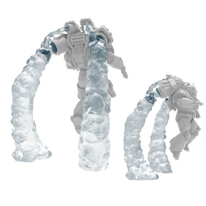 Green Stuff World Modular Clear Dual Smoke Trails for Jump Packs - Wargaming
