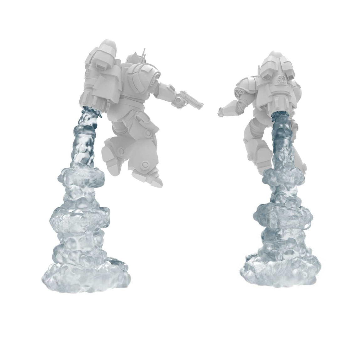 Green Stuff World Modular Clear Ring Smoke Trails for Jump Packs 1:48 - Wargaming - Cobbco