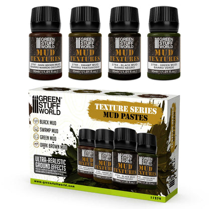 Green Stuff World Mud textures set 30ml for Modeling and Dioramas