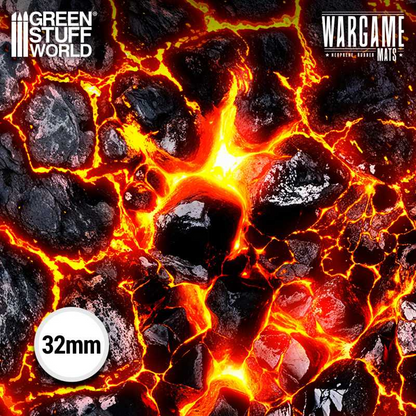 Green Stuff World Wargame Mat, Flamecoil Path, Neoprene Battle Surface, Anti-Slip Backing, 48x70 Inch, with Carrying Bag - 6342