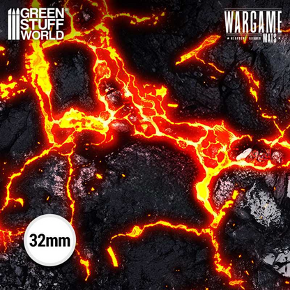 Green Stuff World Wargame Mat, Flamecoil Path, Neoprene Battle Surface, Anti-Slip Backing, 48x70 Inch, with Carrying Bag - 6342