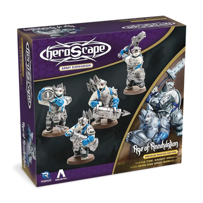 Knight Primus Adelbern & Ordo Borealis Prepainted New in Box Miniatures and Army Cards from Heroscape Age of Annihlation Rising Tide on Wargame Trader