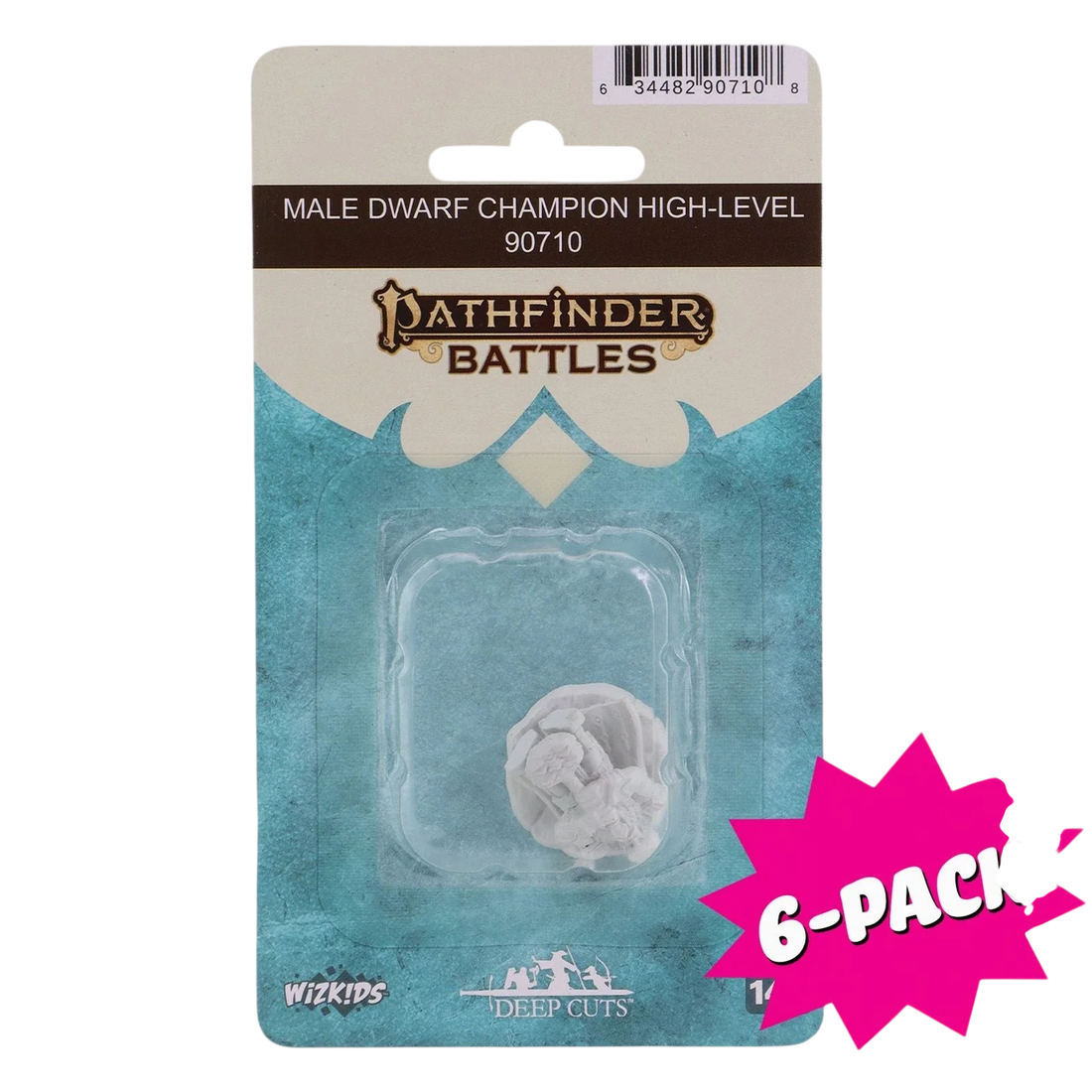 Pathfinder Deep Cuts: Male Dwarf Champion High-Level (Bundle of 6) (Custom Painted)