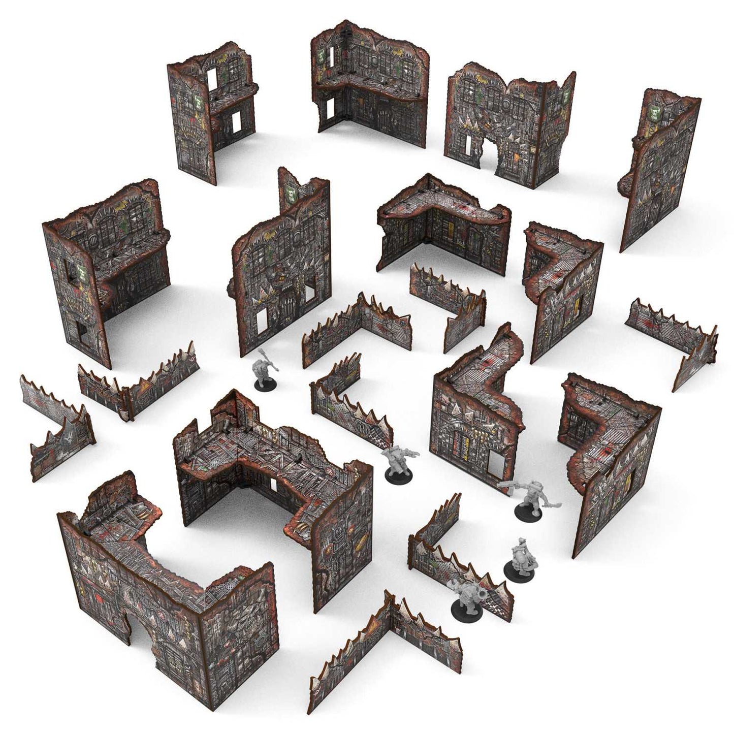 Green Stuff World Pre-Painted Foldable Matched Play terrain pack - Orks - Wargaming